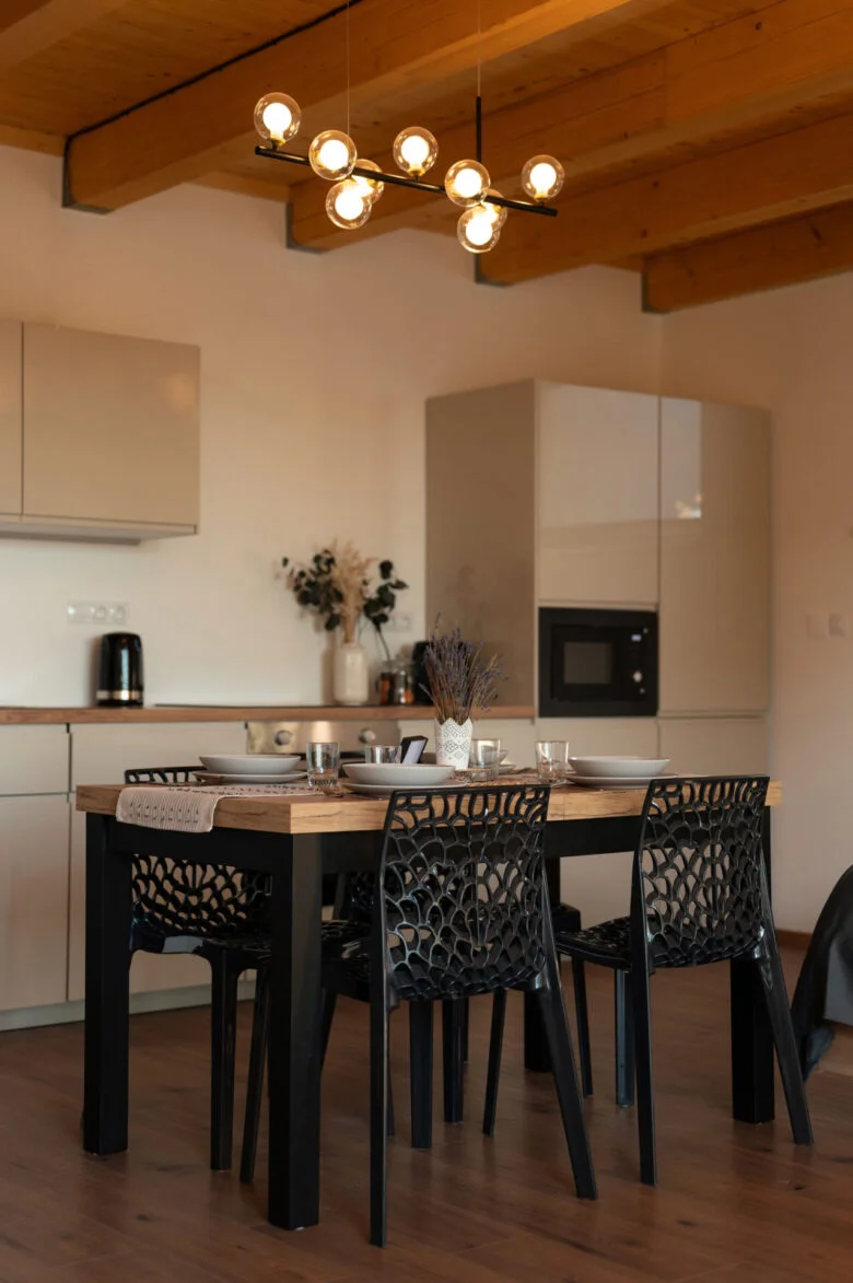 detail apartmánu kuchyňská linka